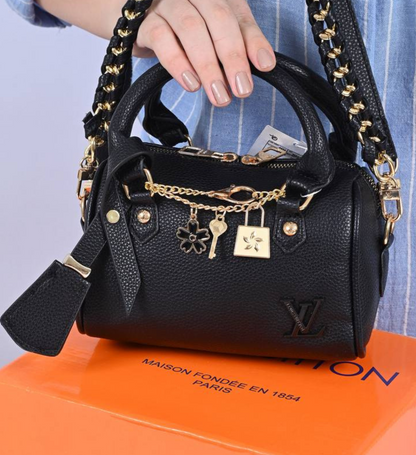 Louis Vuitton Speedy Nano Lock Charm Bag - High Copy