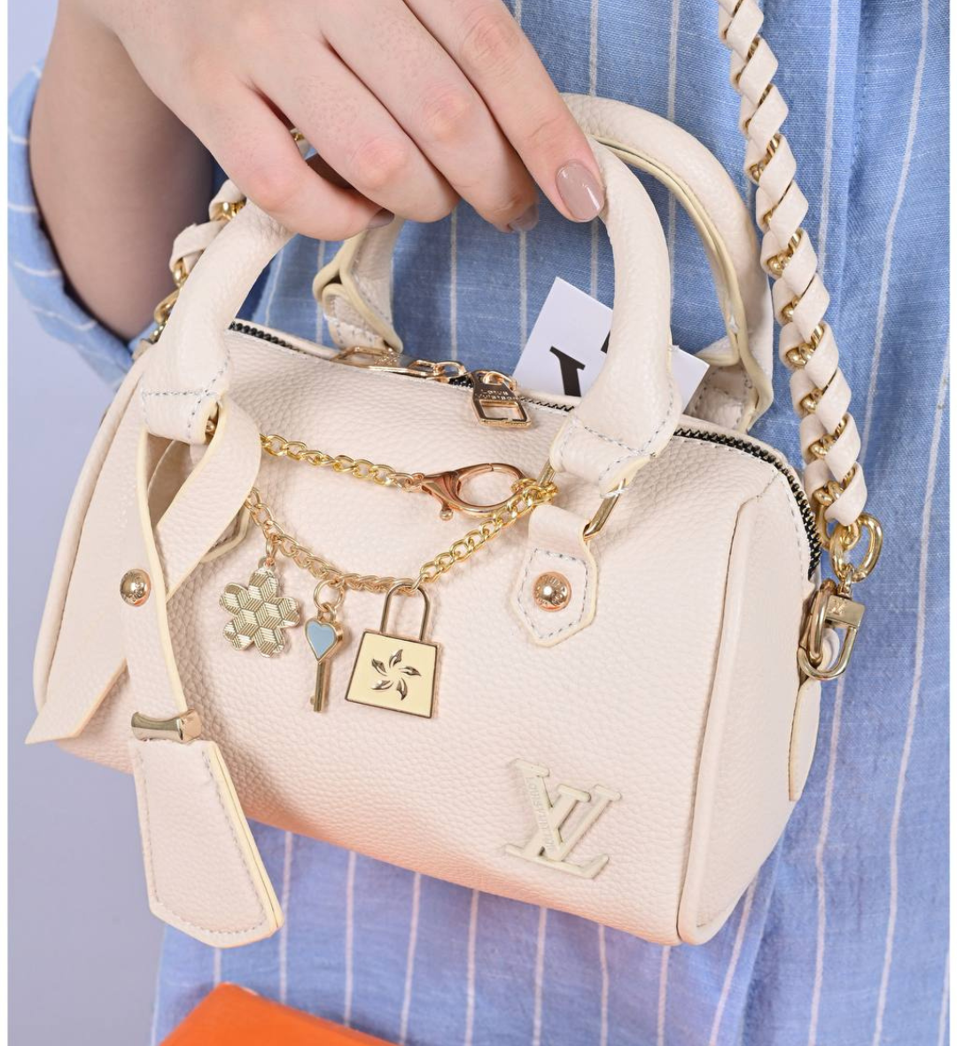 Louis Vuitton Speedy Nano Lock Charm Bag - High Copy