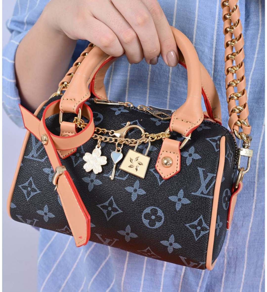 Louis Vuitton Speedy Nano Lock Charm Bag - High Copy